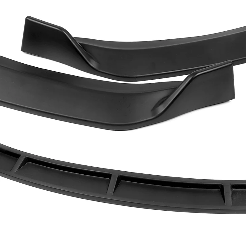 2009-2010 Lexus IS250 IS350 GT-Style Unpainted Black 3-Piece Front Bumper Body Spoiler Splitter Lip Kit with Leather Keychain Set - Image 7