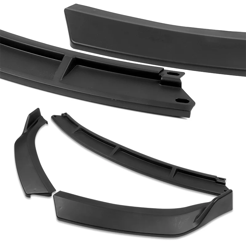 2009-2010 Lexus IS250 IS350 GT-Style Unpainted Black 3-Piece Front Bumper Body Spoiler Splitter Lip Kit with Leather Keychain Set - Image 8