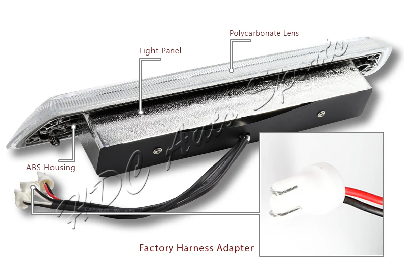 2009-2014 Ford F-150 F150 LED Third Brake Light with Cargo Light - Black Housing Clear Lens - Image 3