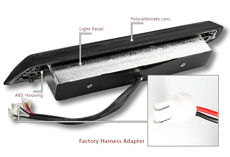 2009-2014 Ford F-150 F150 LED Third Brake Light with Cargo Light - Black Housing Smoked Lens - Image 3