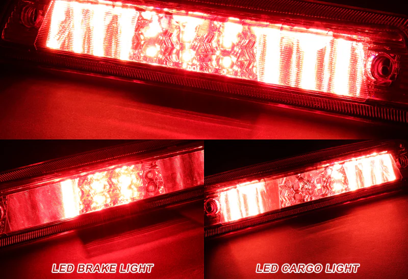 2009-2014 Ford F-150 F150 LED Third Brake Light with Cargo Light - Chrome Housing Red Lens - Image 4