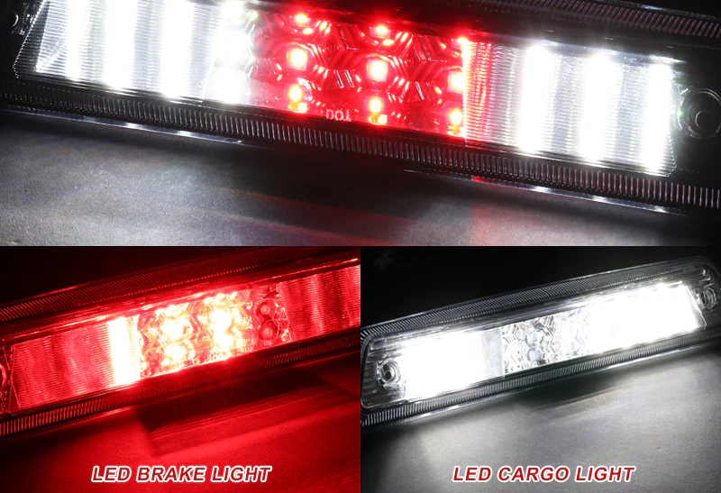 2009-2014 Ford F-150 F150 LED Third Brake Light with Cargo Light - Chrome Housing Smoked Lens - Image 4