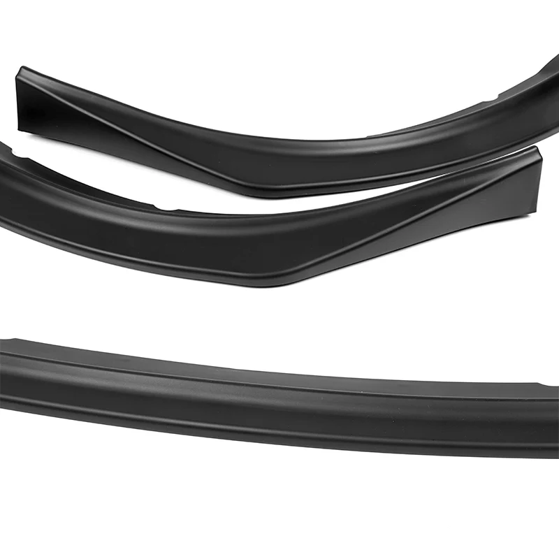 2009-2015 Mitsubishi Lancer GT GTS RA-Style Unpainted Matte Black 3-Piece Front Bumper Body Spoiler Splitter Lip Kit - Image 7