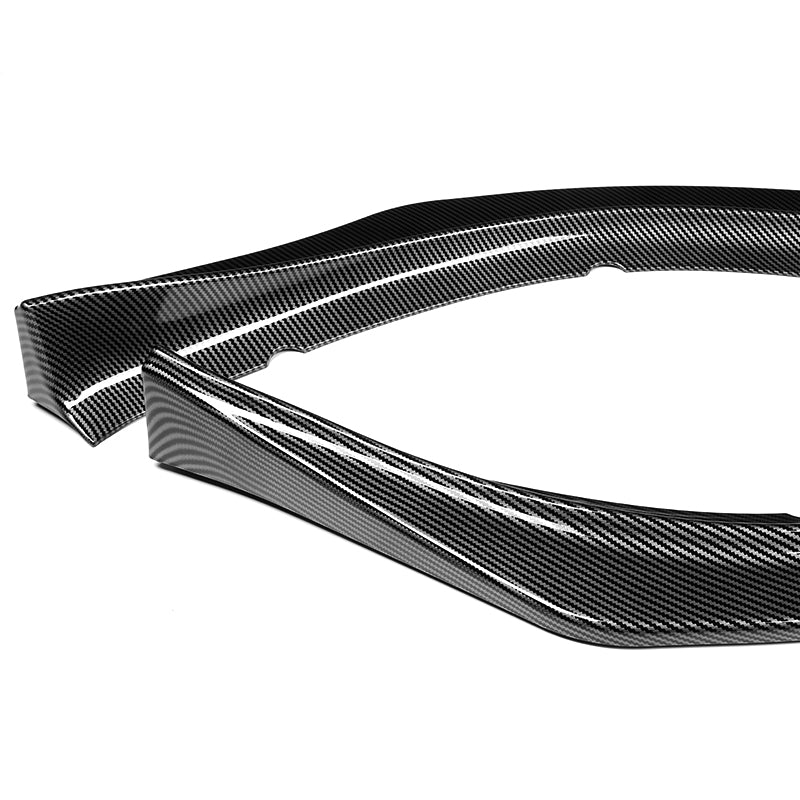 2009-2015 Mitsubishi Lancer GT GTS RA-Style Carbon Look 3-Piece Front Bumper Body Spoiler Splitter Lip Kit - Image 3