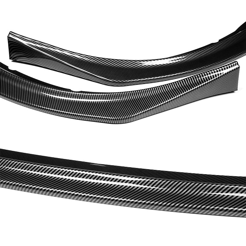 2009-2015 Mitsubishi Lancer GT GTS RA-Style Carbon Look 3-Piece Front Bumper Body Spoiler Splitter Lip Kit with free Emblem - Image 7