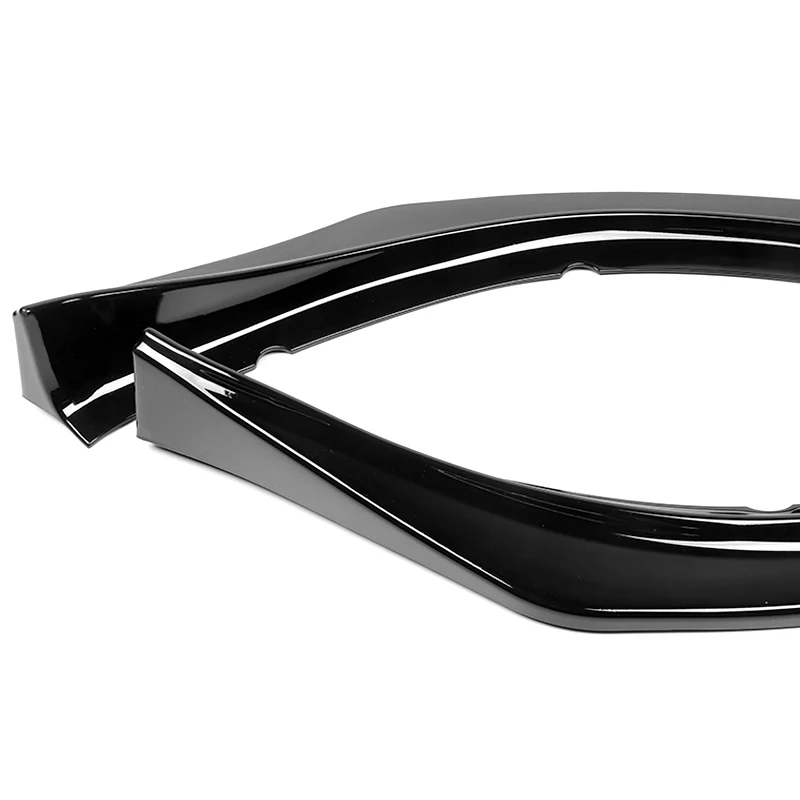 2009-2015 Mitsubishi Lancer GT GTS RA-Style Painted Black 3-Piece Front Bumper Body Spoiler Splitter Lip Kit with free Emblem - Image 2