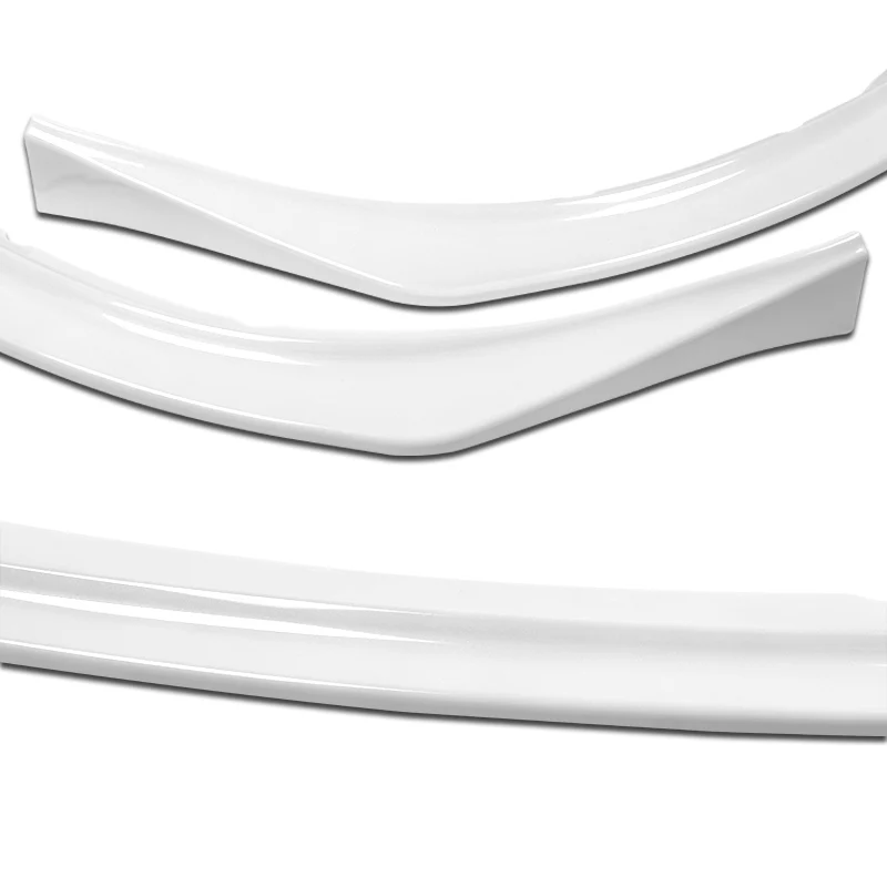 2009-2015 Mitsubishi Lancer GT GTS RA-Style Painted White 3-Piece Front Bumper Body Spoiler Splitter Lip Kit - Image 7