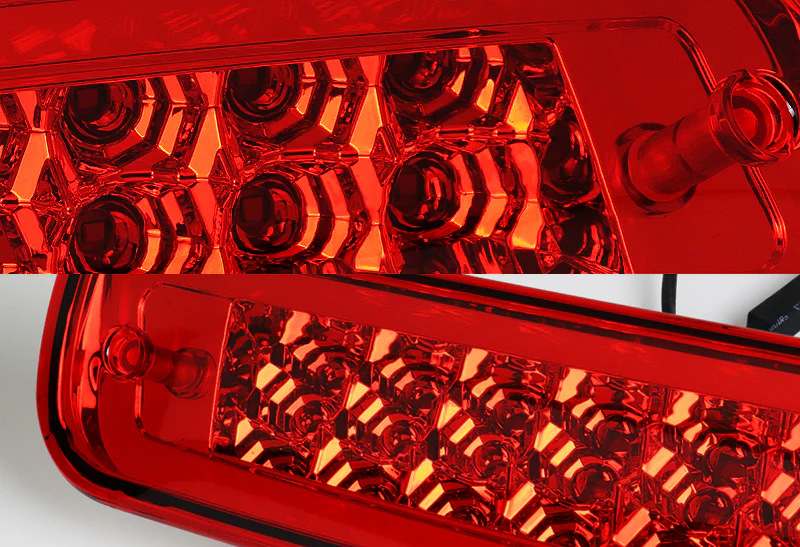 2009-2018 Dodge Ram 1500 27-LED Third Brake Light with Cargo Lamp - Chrome Housing Red Lens - Image 2