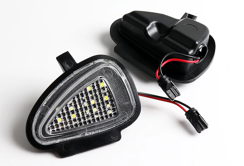 2010–2014 VW Golf GTI MK6 White LED Side Mirror Puddle Lights -Clear Lens - Image 3