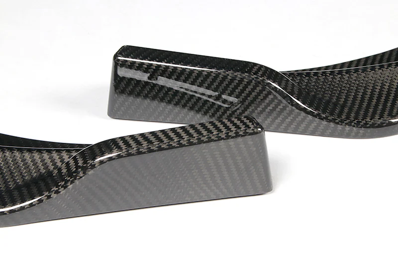 2011-2013 BMW 3-Series 2DR E92 E93 Real Carbon Fiber 3-Piece Front Bumper Body Spoiler Splitter Lip Kit - Image 2