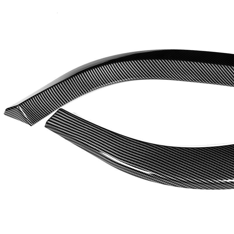 2011-2014 Mercedes C-Class W204 Sport Carbon Style 3-Piece Front Bumper Body Spoiler Splitter Lip Kit with Leather Keychain - Image 2
