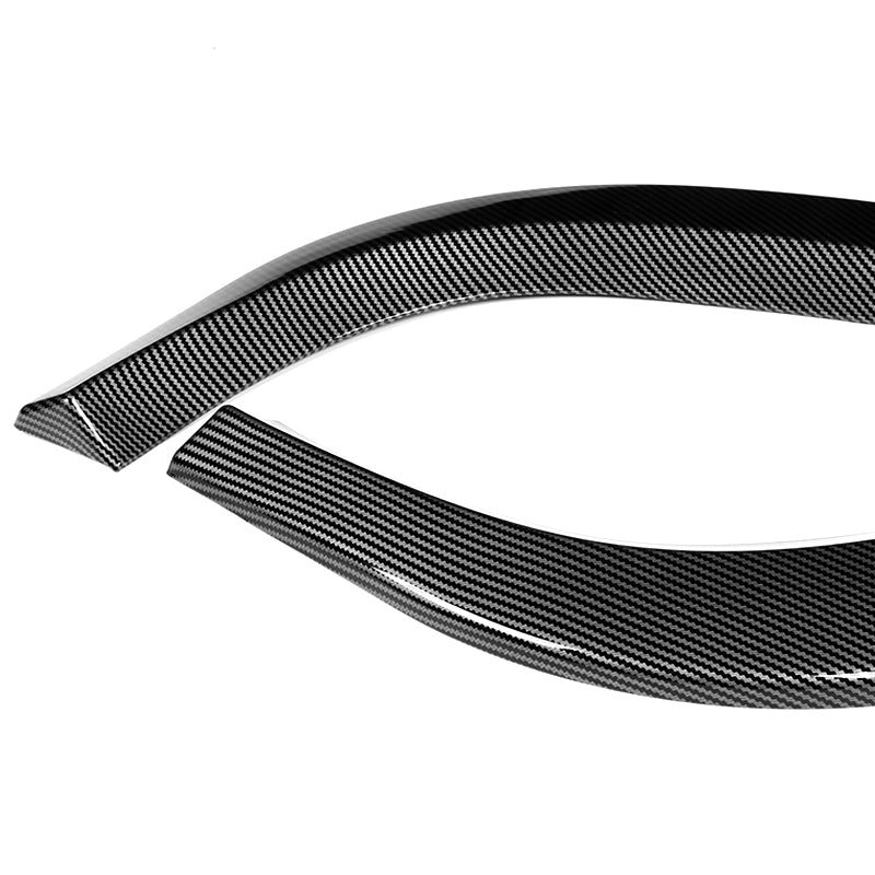 2011-2014 Mercedes C-Class W204 Sport Carbon Style 3-Piece Front Bumper Body Spoiler Splitter Lip Kit - Image 2