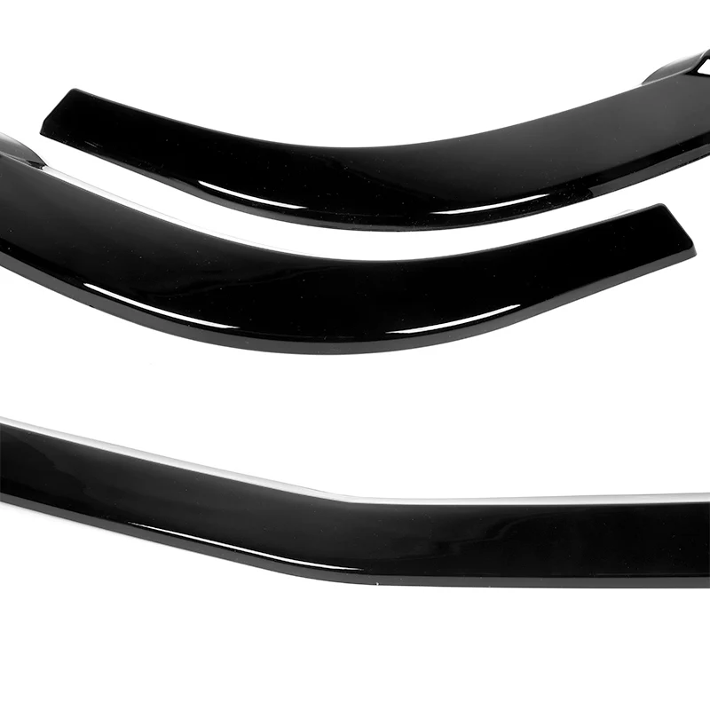 2011-2014 Mercedes C-Class W204 Sport Painted Black 3-Piece Front Bumper Body Spoiler Splitter Lip Kit - Image 5