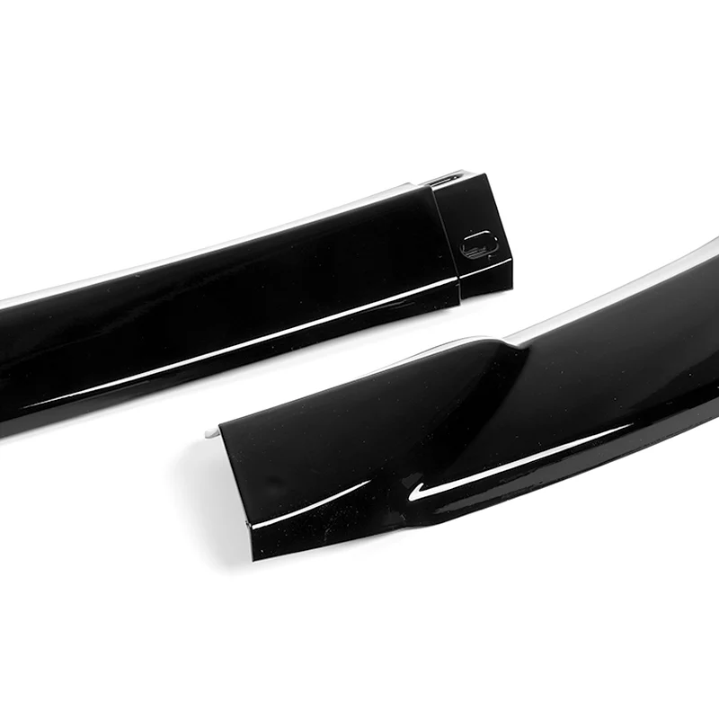 2011-2014 Mercedes C-Class W204 Sport Painted Black 3-Piece Front Bumper Body Spoiler Splitter Lip Kit with Leather Keychain - Image 10