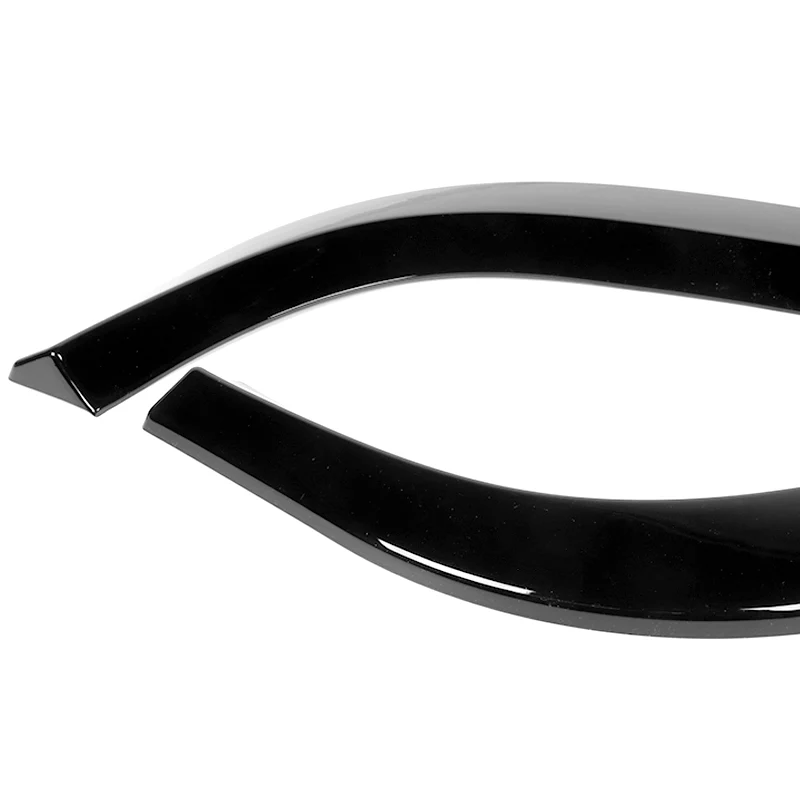 2011-2014 Mercedes C-Class W204 Sport Painted Black 3-Piece Front Bumper Body Spoiler Splitter Lip Kit with Leather Keychain - Image 2