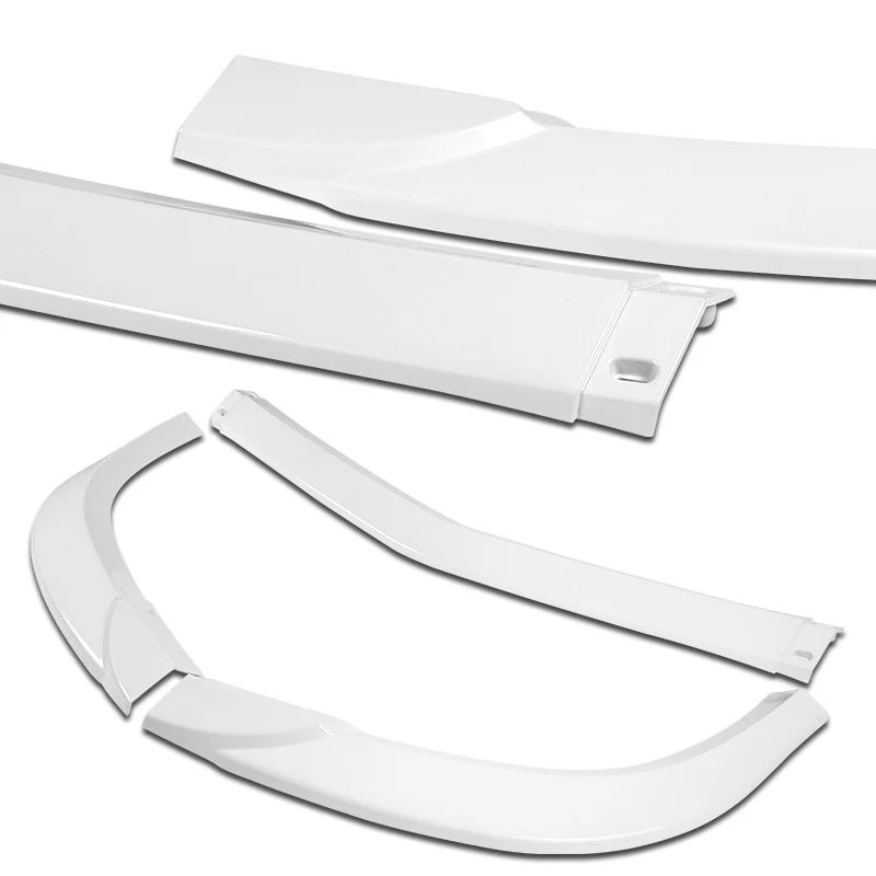 2011-2014 Mercedes C-Class W204 Sport Painted White 3-Piece Front Bumper Body Spoiler Splitter Lip Kit - Image 4