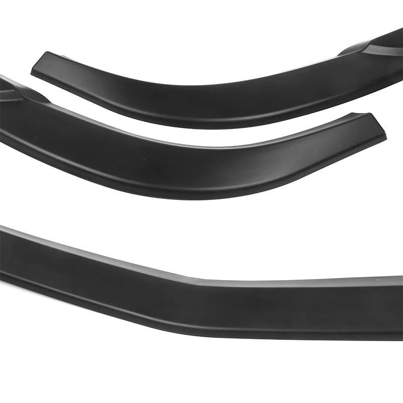 2011-2014 Mercedes C-Class W204 Sport Unpainted Matte Black 3-Piece Front Bumper Body Spoiler Splitter Lip Kit - Image 5