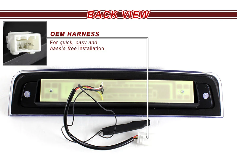 2009-2017 Dodge Ram LED Third Brake Light with Cargo Light - Black Housing Smoked Lens - Image 5