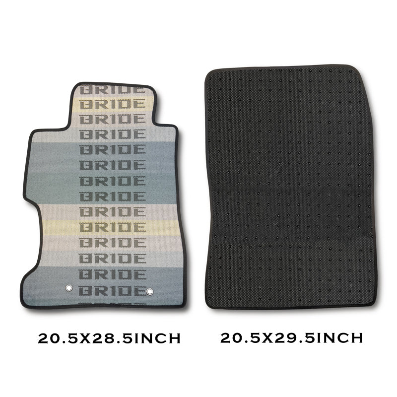2012-15 HONDA CIVIC Set of JDM Bride Racing Fabric Floor Mats Interior Carpets with Seat Belt Covers - Image 4