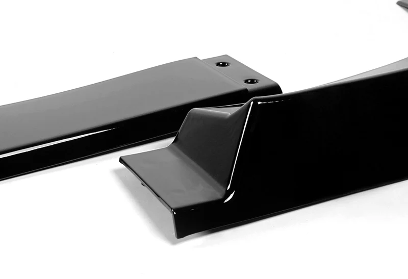 2012-2014 Mercedes C-Class W204 Painted Black 3-Piece Front Bumper Body Spoiler Splitter Lip Kit - Image 4