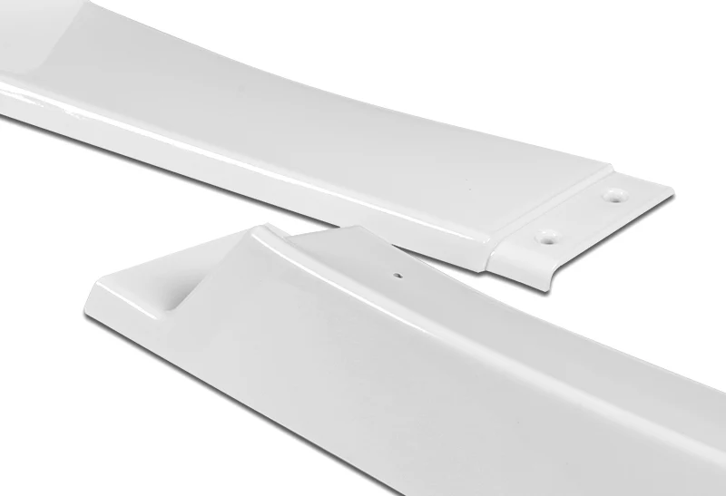 2012-2014 Mercedes C-Class W204 Painted White 3-Piece Front Bumper Body Spoiler Splitter Lip Kit - Image 4