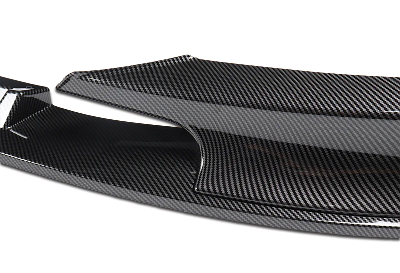 2012-2018 BMW M-Sport M-Tech Carbon Style 2-Piece Front Bumper Body Spoiler Splitter Lip Kit with Hood Vinyl Sticker - Image 2