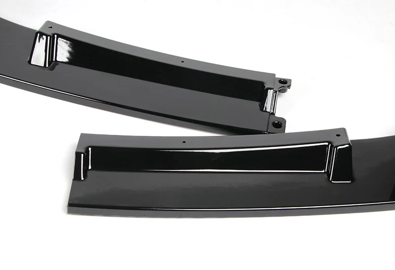 2012-2018 BMW M-Sport M-Tech Painted Black 2-Piece Front Bumper Body Spoiler Splitter Lip Kit with Hood Vinyl Sticker - Image 2