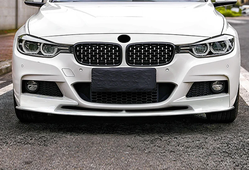 2012-2018 BMW M-Sport M-Tech Painted White 2-Piece Front Bumper Body Spoiler Splitter Lip Kit - Image 5