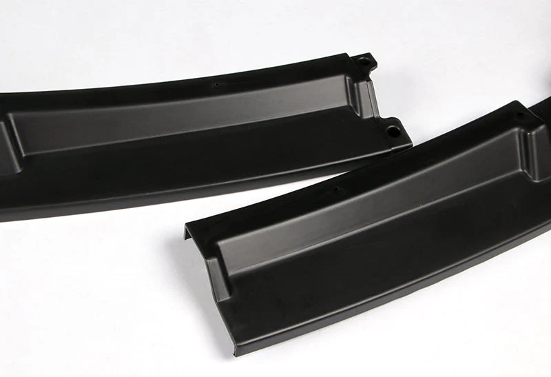 2012-2018 BMW M-Sport M-Tech Unpainted Black 2-Piece Front Bumper Body Spoiler Splitter Lip Kit with Hood Vinyl Sticker - Image 6