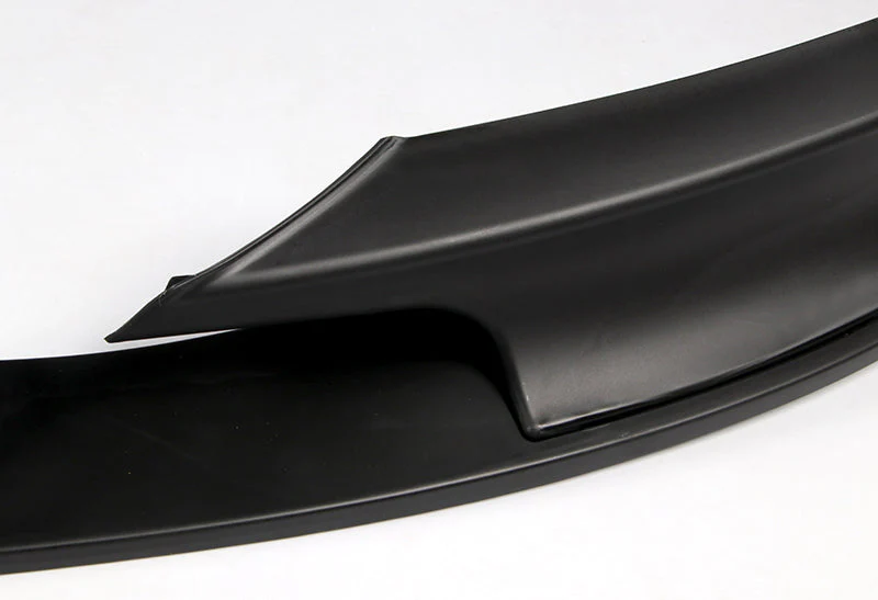 2012-2018 BMW M-Sport M-Tech Unpainted Black 2-Piece Front Bumper Body Spoiler Splitter Lip Kit with Hood Vinyl Sticker - Image 7