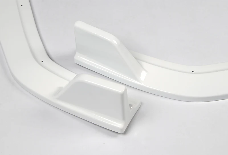 2012 Honda Civic 4DR JDM CS-Style Painted White 3-Piece Front Bumper Body Spoiler Splitter Lip Kit with Emblem - Image 2