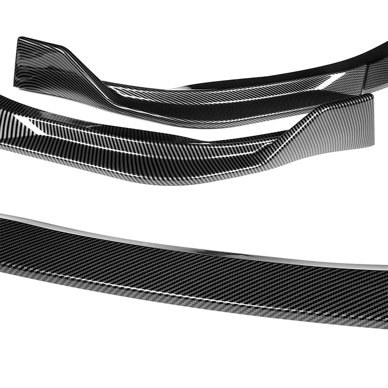 2013-2015 Lexus ES350 ES300h Carbon Style 3-Piece Front Bumper Body Spoiler Splitter Lip Kit - Image 6