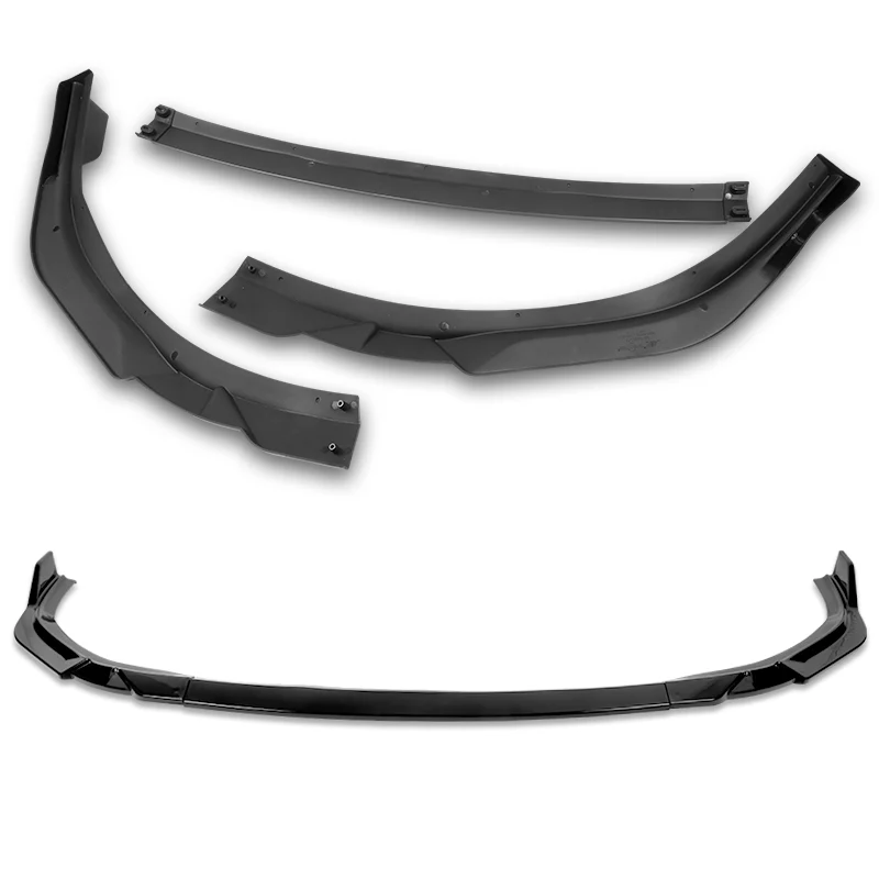 2013-2015 Lexus ES350 ES300h Painted Black 3-Piece Front Bumper Body Spoiler Splitter Lip Kit - Image 5