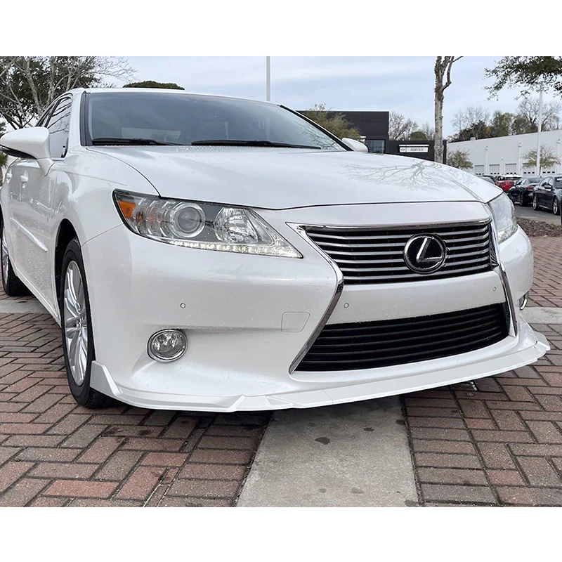 2013-2015 Lexus ES350 ES300h Painted White 3-Piece Front Bumper Body Spoiler Splitter Lip Kit - Image 6