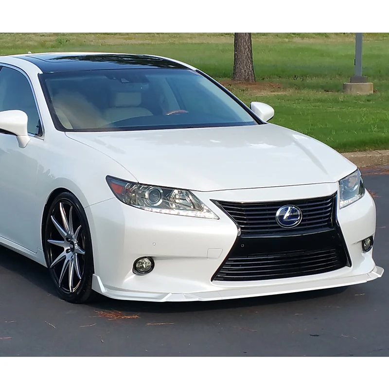 2013-2015 Lexus ES350 ES300h Painted White 3-Piece Front Bumper Body Spoiler Splitter Lip Kit - Image 9
