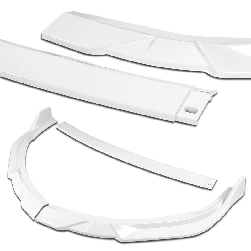 2013-2015 Lexus ES350 ES300h Painted White 3-Piece Front Bumper Body Spoiler Splitter Lip Kit with Plate Caps - Image 10