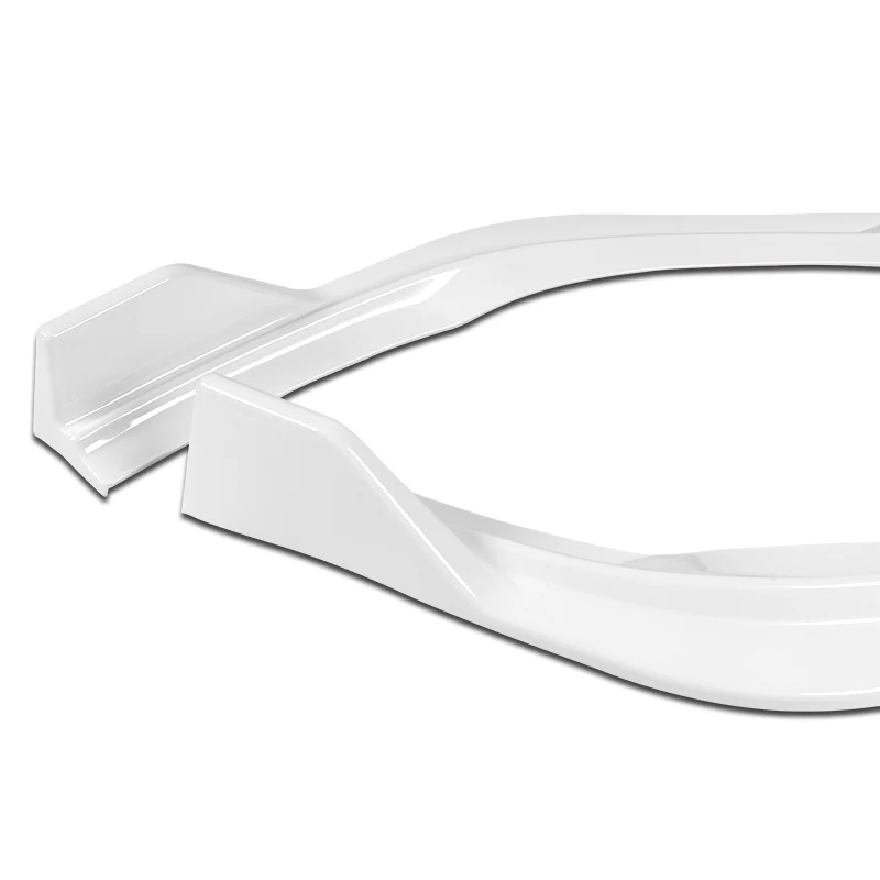 2013-2015 Lexus ES350 ES300h Painted White 3-Piece Front Bumper Body Spoiler Splitter Lip Kit with Plate Caps - Image 2