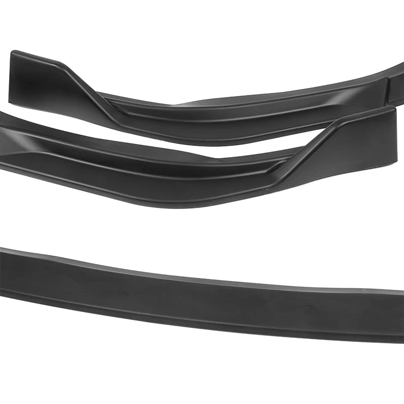2013-2015 Lexus ES350 ES300h Unpainted Matte Black 3-Piece Front Bumper Body Spoiler Splitter Lip Kit with Plate Caps - Image 10