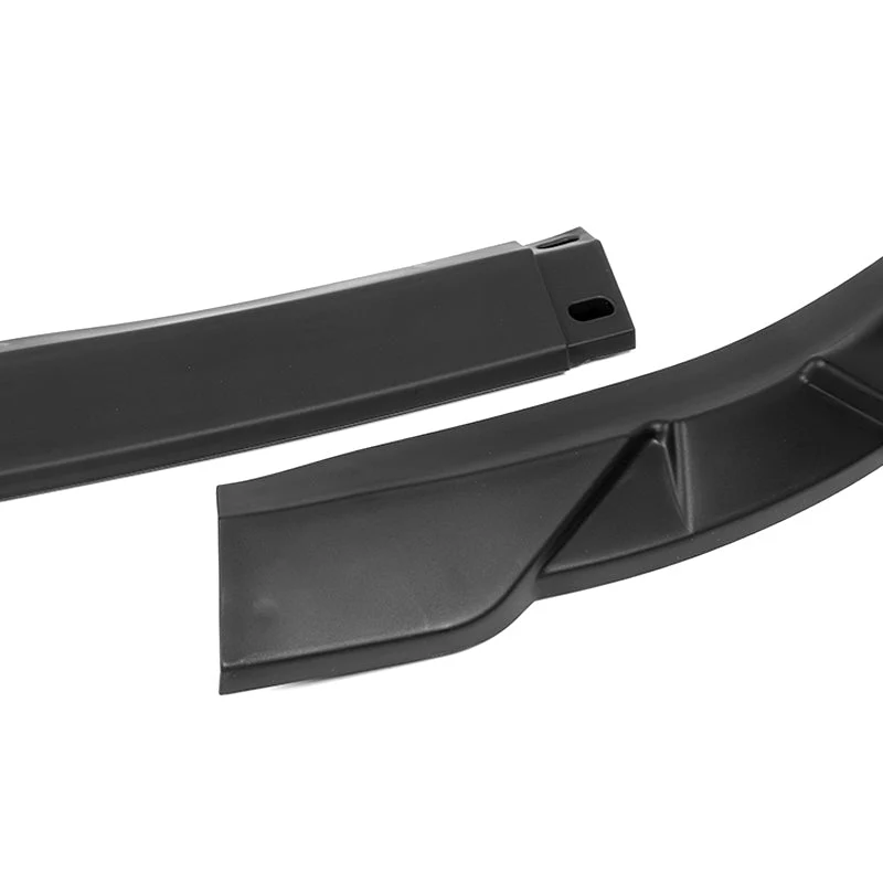 2013-2015 Lexus ES350 ES300h Unpainted Matte Black 3-Piece Front Bumper Body Spoiler Splitter Lip Kit with Plate Caps - Image 8