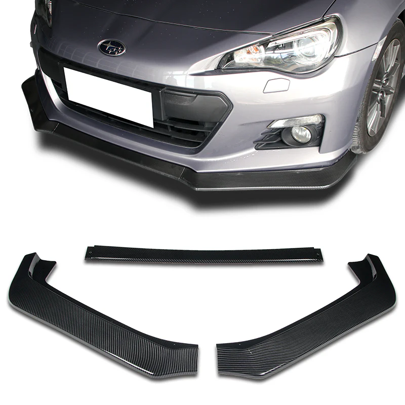 2013-2016 Subaru BRZ JDM CS-Style Carbon Style 3-Piece Front Bumper Body Spoiler Splitter Lip Kit - Image 5