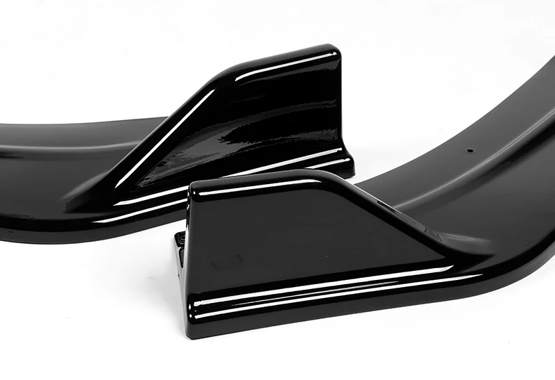 2013-2018 Chevrolet Malibu Painted Black 3-Piece Front Bumper Body Spoiler Splitter Lip Kit with Vinyl Decal - Image 2