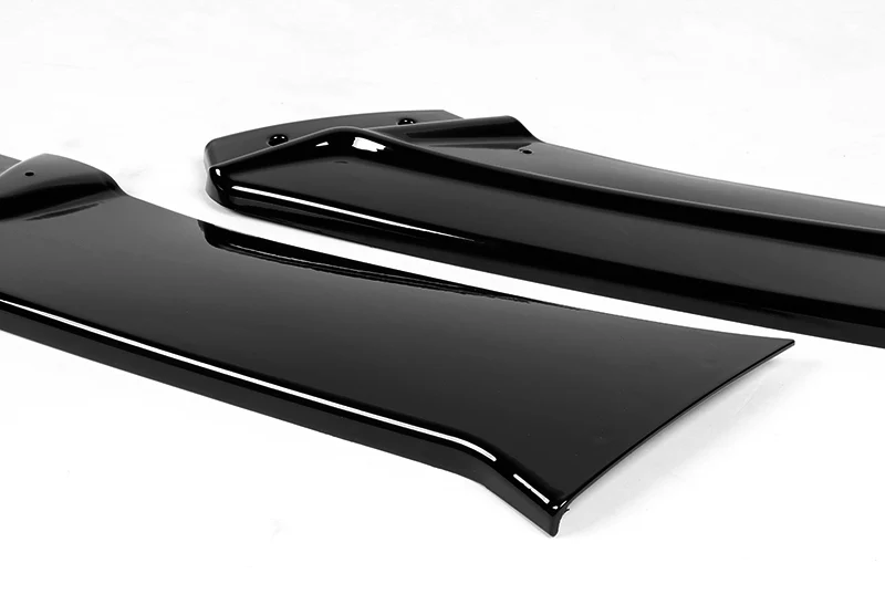 2013-2018 Chevrolet Malibu Painted Black 3-Piece Front Bumper Body Spoiler Splitter Lip Kit - Image 4