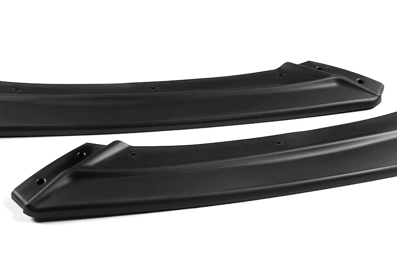 2013-2018 Chevrolet Malibu Unpainted Matte Black 3-Piece Front Bumper Body Spoiler Splitter Lip Kit - Image 4