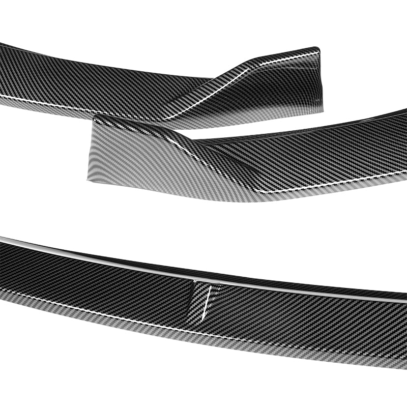 2014-2016 Kia Forte EX LX SX Carbon Look 3-Piece Front Bumper Body Spoiler Splitter Lip Kit - Image 7