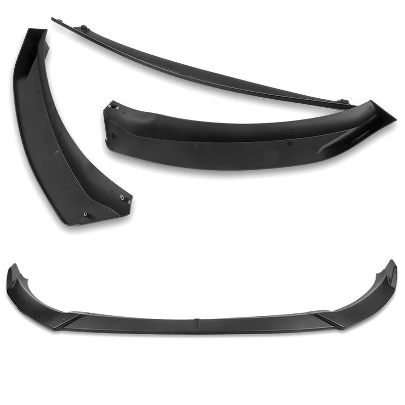 2014-2016 Kia Forte EX LX SX Matte Black 3-Piece Front Bumper Body Spoiler Splitter Lip Kit - Image 4