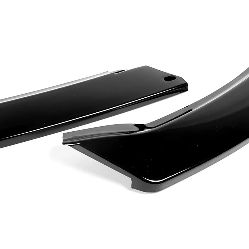 2014-2016 Kia Forte EX LX SX Painted Black 3-Piece Front Bumper Body Spoiler Splitter Lip Kit - Image 2