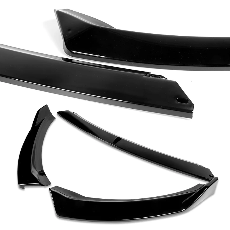 2014-2016 Kia Forte EX LX SX Painted Black 3-Piece Front Bumper Body Spoiler Splitter Lip Kit - Image 6