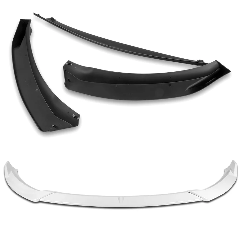 2014-2016 Kia Forte EX LX SX Painted White 3-Piece Front Bumper Body Spoiler Splitter Lip Kit - Image 3