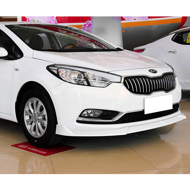 2014-2016 Kia Forte EX LX SX Painted White 3-Piece Front Bumper Body Spoiler Splitter Lip Kit - Image 4