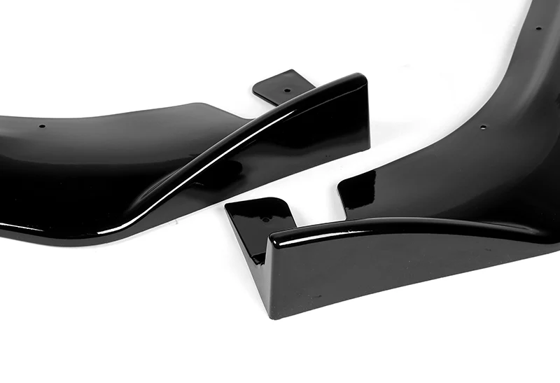2014-2016 Lexus IS Base Painted Black Front Bumper Body Kit Spoiler Lip 3PCS with Screw Bolt Cap Covers - Image 2